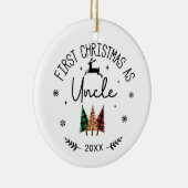 初めてのクリスマスの写真 セラミックオーナメント (右)