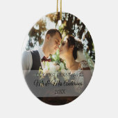 初めてのクリスマスの合パーソナライズされた併 セラミックオーナメント (右)