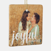 初めてのクリスマスの喜び婚約した贈り物 セラミックオーナメント (右)