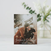 初めてのクリスマスの季節の挨拶結婚した | フォト シーズンポストカード (スタンド正面)