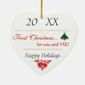 初めてのクリスマスの小犬のボクサーのオーナメント2012年 セラミックオーナメント (裏面)