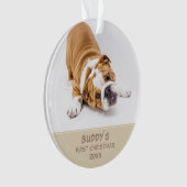 初めてのクリスマスの愛犬の写真入りグッズ オーナメント (正面)