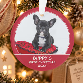 初めてのクリスマスの愛犬の写真入りグッズ オーナメント