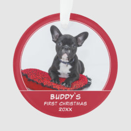初めてのクリスマスの愛犬の写真入りグッズ オーナメント