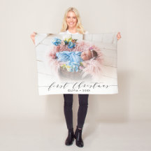 初めてのクリスマスの手レタリングモダン写真