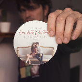 初めてのクリスマスの新しいホームアドレスの写真 コースター