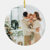 初めてのクリスマスの新しいホームオーナメント セラミックオーナメント (裏面)