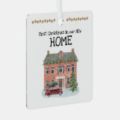 初めてのクリスマスの新しいホームオーナメント メタルオーナメント (正面右)