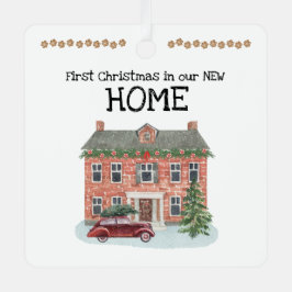 初めてのクリスマスの新しいホームオーナメント メタルオーナメント