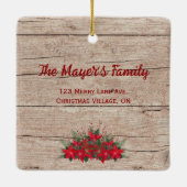 初めてのクリスマスの新しいホームファミリー写真 セラミックオーナメント (裏面)