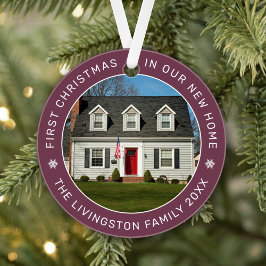 初めてのクリスマスの新しいホームブルゴーニュ写真 オーナメント