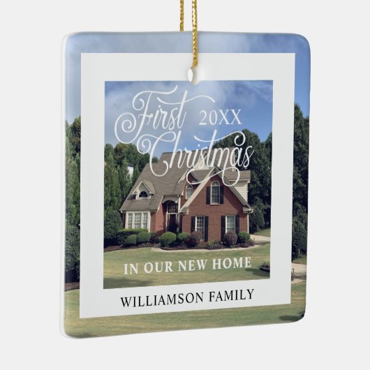 初めてのクリスマスの新しいホームモダンフォトフレーム セラミックオーナメント (右)