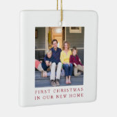初めてのクリスマスの新しいホーム写真 セラミックオーナメント (右)