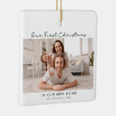 初めてのクリスマスの新しいホーム2写真 セラミックオーナメント (右)
