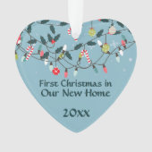 初めてのクリスマスの新しい家のヴィンテージのクリスマスの照明 オーナメント (正面)