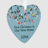 初めてのクリスマスの新しい家のヴィンテージのクリスマスの照明 オーナメント (正面)