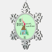 初めてのクリスマスの新規ホーム,ハート スノーフレークピューターオーナメント (右)