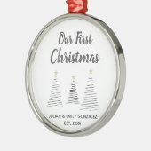 初めてのクリスマスの木エレガント々 メタルオーナメント (左)