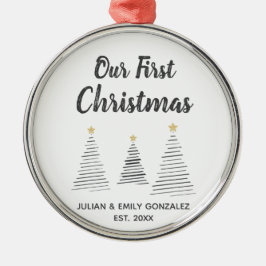 初めてのクリスマスの木エレガント々 メタルオーナメント