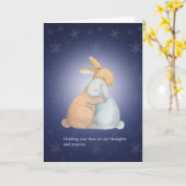 初めてのクリスマスの死後，死別の休日 カード (黄色い花)