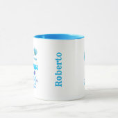 初めてのクリスマスの母としての男の赤ちゃん マグカップ (中央)