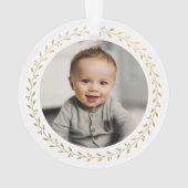 初めてのクリスマスの祖父母の写真 オーナメント (裏面)