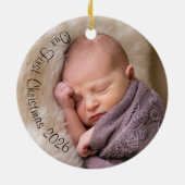 初めてのクリスマスの組み合わせセラミックオーナメント セラミックオーナメント (裏面)