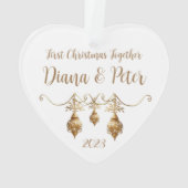 初めてのクリスマスの統合 – カスタマイズ可能なオーナメント オーナメント (裏面)