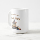 初めてのクリスマスの統合 – カスタマイズ可能なオーナメント コーヒーマグカップ (正面左)