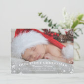 初めてのクリスマスの誕生告知カード シーズンカード (スタンド正面)