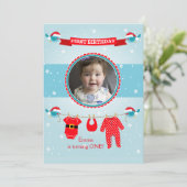 初めてのクリスマスの誕生日パーティーへの招待 招待状 (スタンド正面)