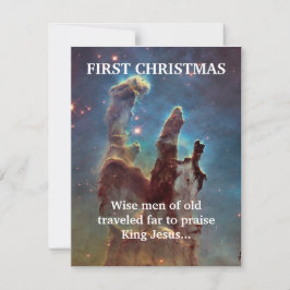 初めてのクリスマスの賢人が遠くを旅 ノートカード