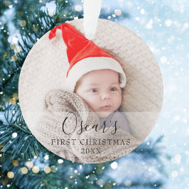 初めてのクリスマスの赤ちゃんの写真 名前  オーナメント