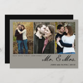 初めてのクリスマスのMr.&ミセス |コラージュフォトカード シーズンカード (正面/裏面)