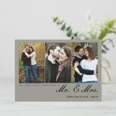 初めてのクリスマスのMr.&ミセス |コラージュフォトカード シーズンカード (スタンド正面)