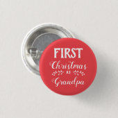 初めてのクリスマスはおじいちゃんの家族のマッチング 缶バッジ (正面&裏面)