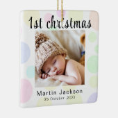 初めてのクリスマスはこちら写真生まれたばかりの可愛いベビー セラミックオーナメント (右)