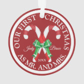 初めてのクリスマスはアクリルオーナメント夫妻 オーナメント (裏面)