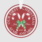 初めてのクリスマスはアクリルオーナメント夫妻 オーナメント (正面)