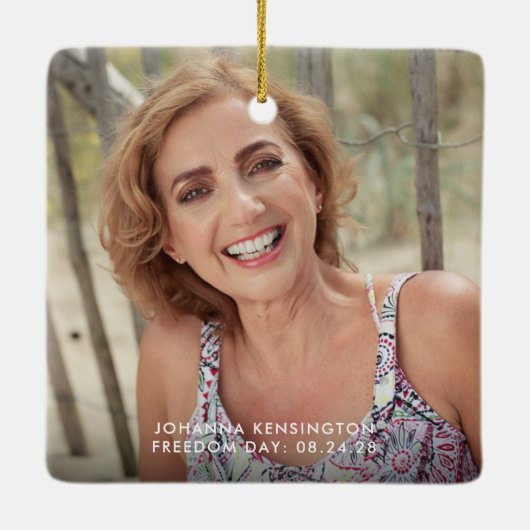 初めてのクリスマスはカラフルクリスマス灯 セラミックオーナメント (裏面)