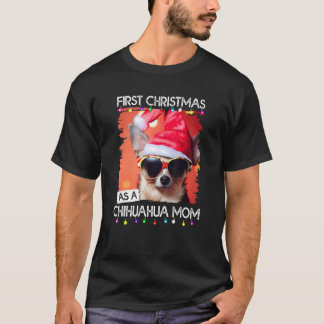 初めてのクリスマスはチワワのママとして Tシャツ