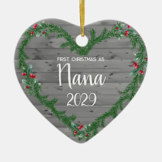 初めてのクリスマスはナナとして セラミックオーナメント (正面)