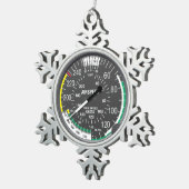 初めてのクリスマスはパイロット スノーフレークピューターオーナメント (右)