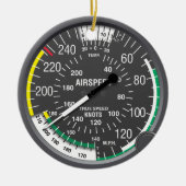 初めてのクリスマスはパイロット セラミックオーナメント (正面)