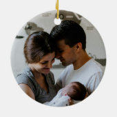 初めてのクリスマスはパパ鹿の記念クリスマス セラミックオーナメント (裏面)