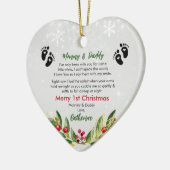 初めてのクリスマスはママとパパ セラミックオーナメント (左)
