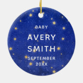 初めてのクリスマスはマムクジラパーソナライズされた セラミックオーナメント (裏面)