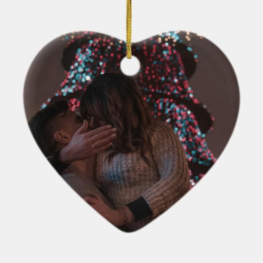 初めてのクリスマスはミスター・アンド・ミセス・オーナメントの新婚ギフト セラミックオーナメント (裏面)