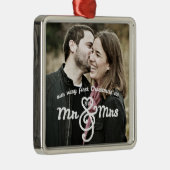 初めてのクリスマスはミスター・アンド・ミセス・キープサケオーナメント メタルオーナメント (右)