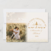 初めてのクリスマスはミスター・アンド・ミセス・金ゴールドの写真 シーズンカード (正面)